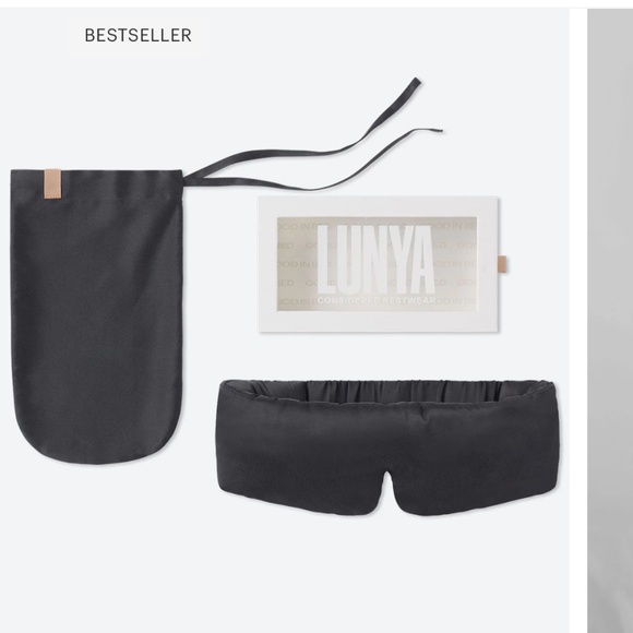LUNYA BNIB Washable Silk Sleep Mask in Meditative Grey Size S - Picture 1 of 5